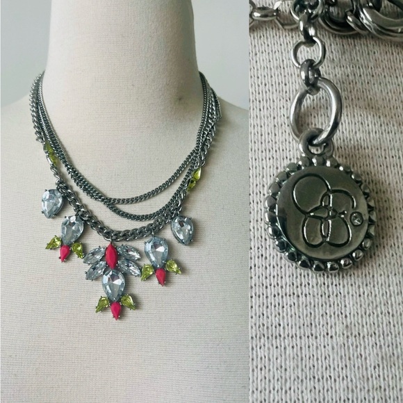 Jessica Simpson Silver Statement Chain Necklace - Picture 1 of 7